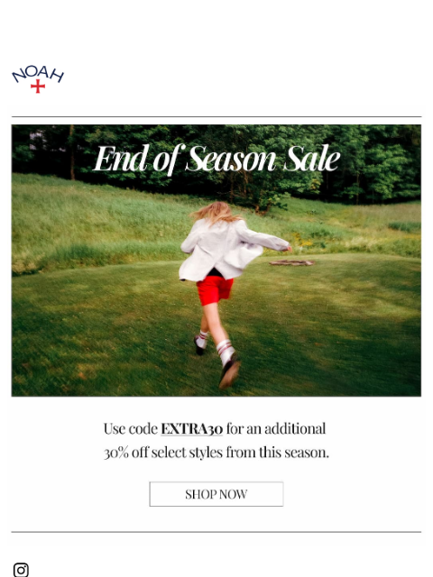 noahny newsletter: End of Season Sale
