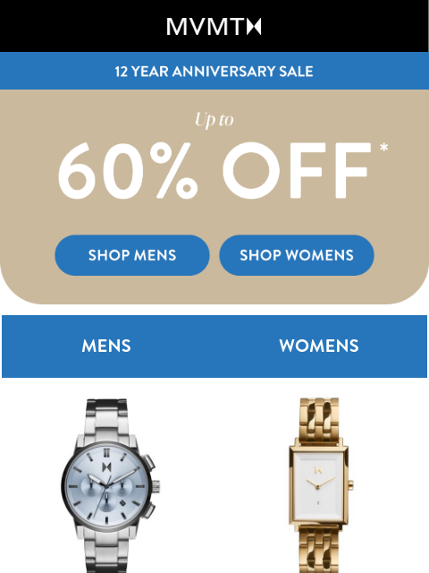 mvmt newsletter: Limited-Time Savings: Up to 60% Off
