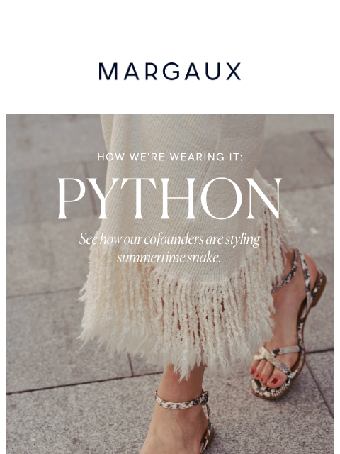 margauxny newsletter: How Sarah and Alexa style python