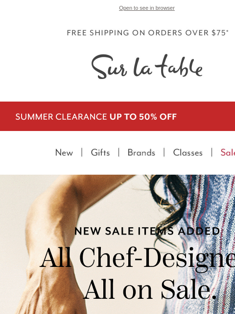 surlatable newsletter: Fresh Styles. Hot Deals.