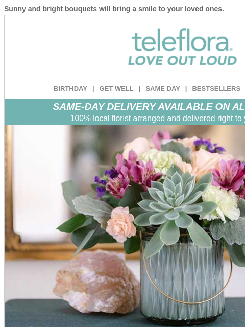 teleflora newsletter: Deliver Summer Magic ✨ Take 20% Off
