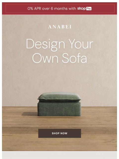 anabei newsletter: Design YOUR dream sofa