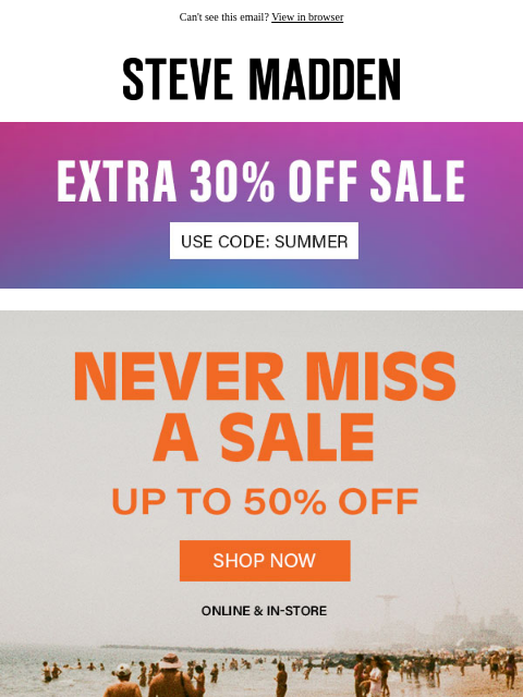 stevemadden newsletter: So Many Pairs, So Little Guilt