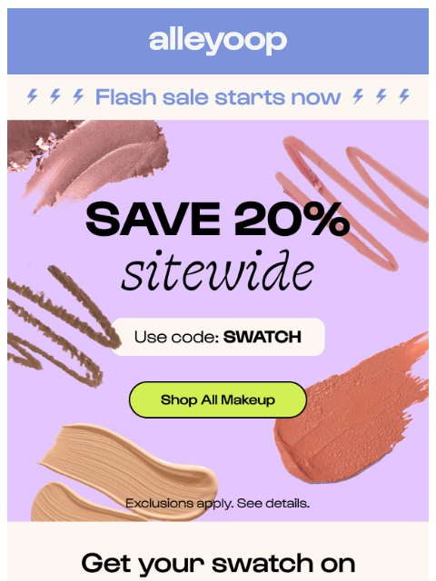 meetalleyoop newsletter: 20% off your wishlist 💜