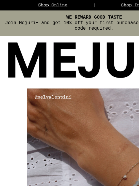 mejuri newsletter: No Itinerary Needed