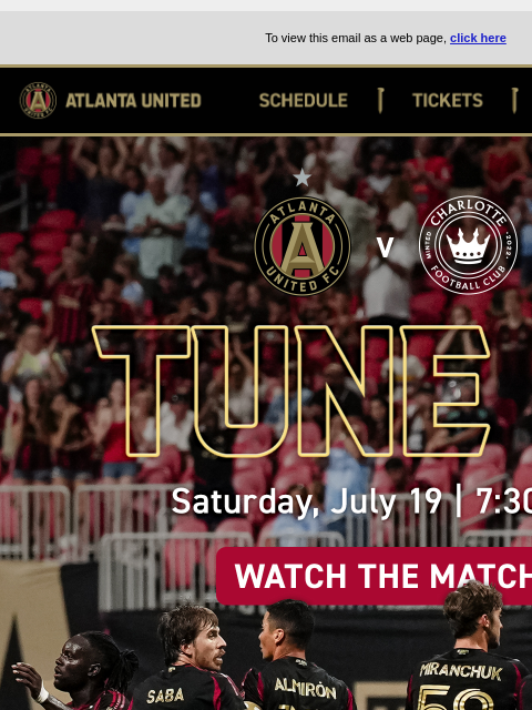 atlutd newsletter: Watch TONIGHT 📺 7:30pm