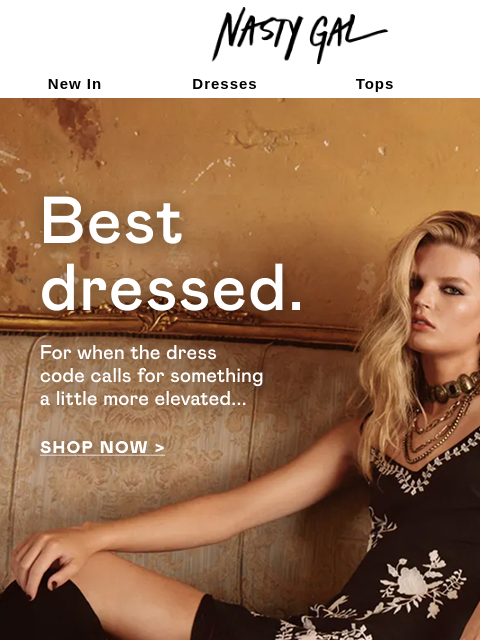 nastygal newsletter: Dress code is: elevated