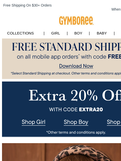 gymboree newsletter: Love Leopard? This Collection is for You + Extra 2...