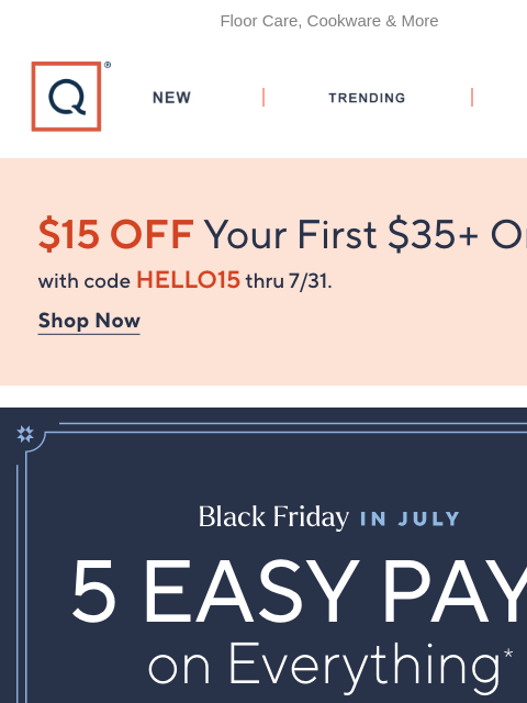 qvcemail newsletter: 5 Easy Pays on Everything = More Shopping