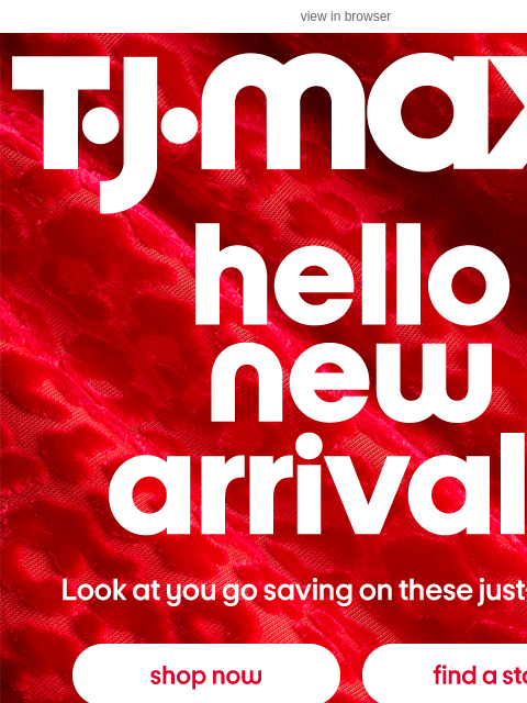 tjmaxx newsletter: New arrivals just landed ❣️​