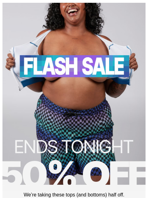tomboyx newsletter: Ends Tonight: 50% Off Swim Flash Sale