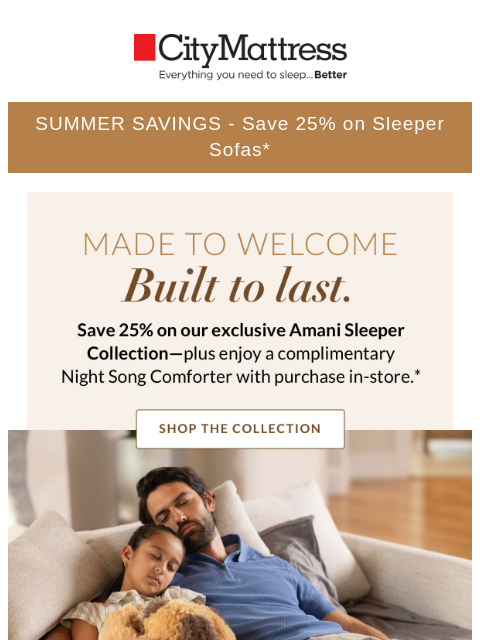 citymattress newsletter: Meet the Amani Collection
