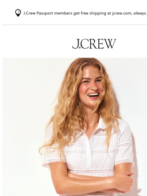 jcrew newsletter: Crisp & classic summer whites