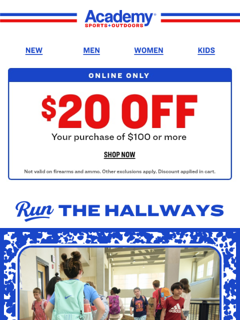 academy newsletter: Go Back to School in adidas from $14.99