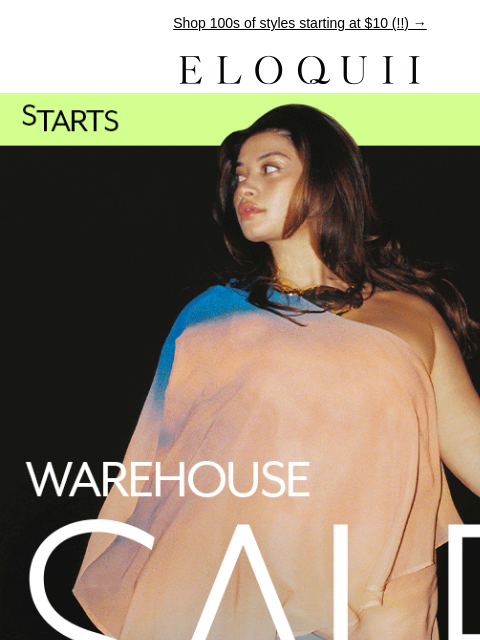 eloquii newsletter: WAREHOUSE SALE STARTS NOW