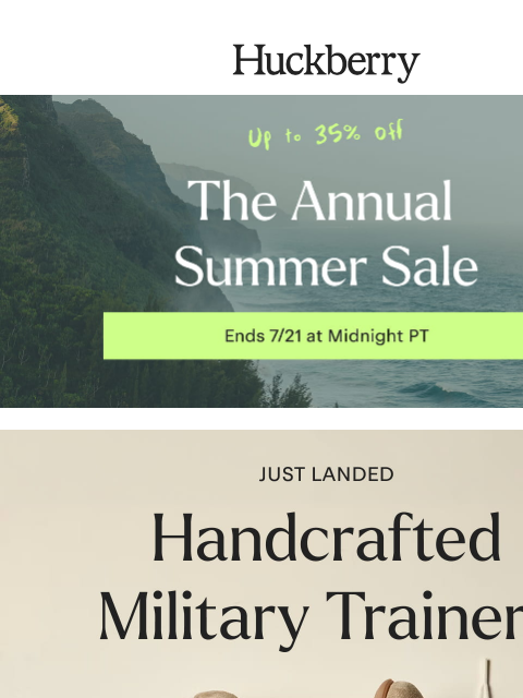 huckberry newsletter: Our Handcrafted Take on the GAT