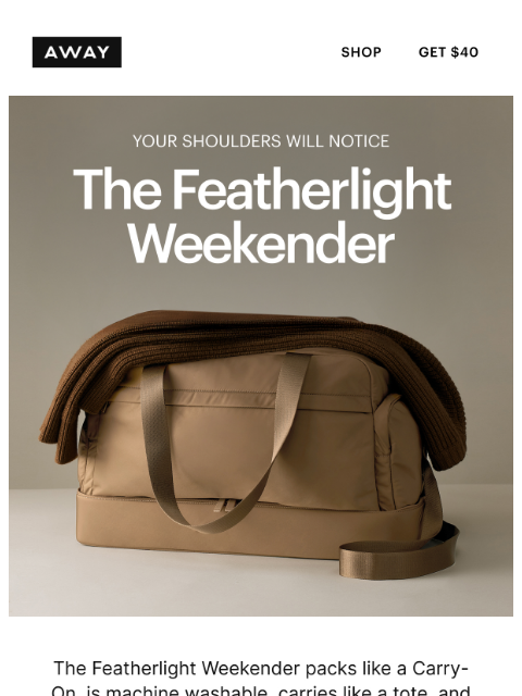 awaytravel newsletter: We perfected the Weekender