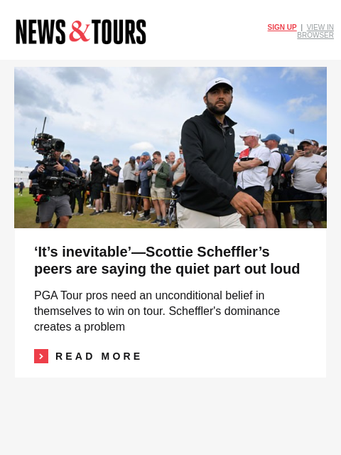 golfdigest newsletter: A Scottie win inevitable? Open contenders weigh in