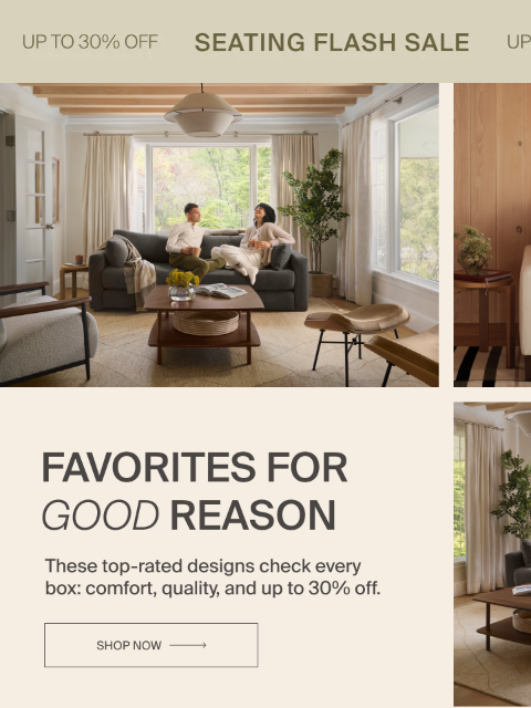 burrow newsletter: Take up to 30% off the best seat in the house