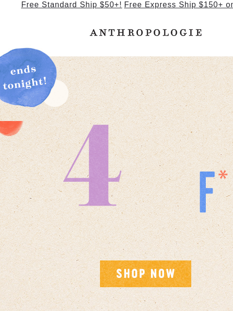 anthropologie newsletter: Extra 40% off sale ENDS TONIGHT ❗