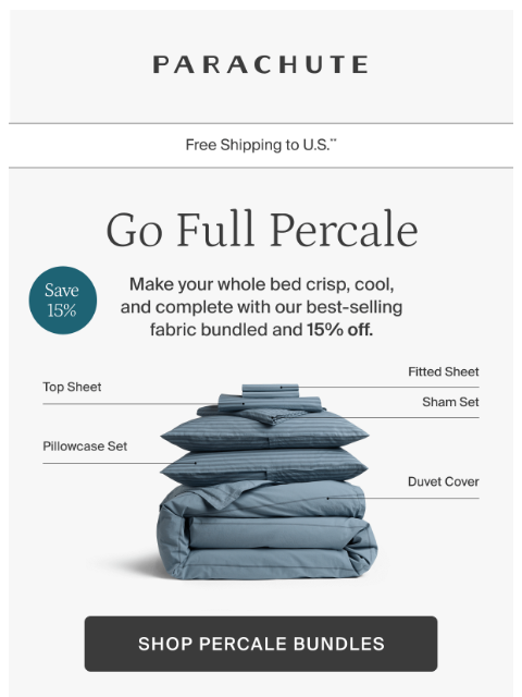 parachutehome newsletter: The Full Look + 15% Off
