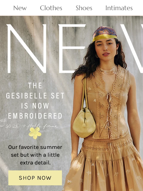 freepeople newsletter: A little embroidery, anyone? 👀🌼