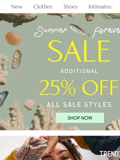 freepeople newsletter: IT'S ON: Extra 25% off ALL Sale 👏