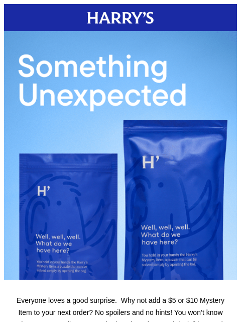 harrys newsletter: Who doesn’t love a surprise?