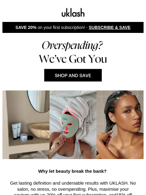 uklash newsletter: Overspending on Beauty? We’ve Got You! 💸
