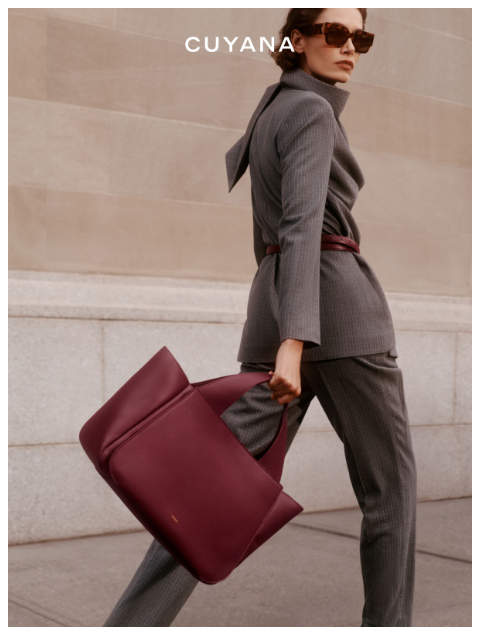 cuyana newsletter: Mila Satchel in Cherry