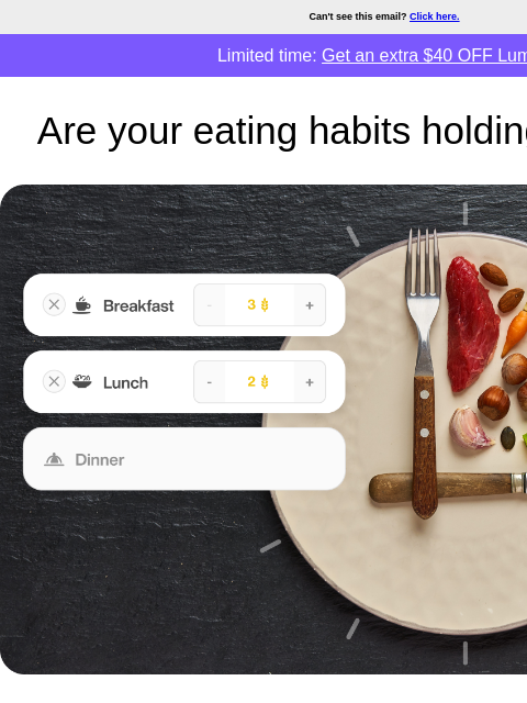 lumen newsletter: Struggling to lose weight? Your meal timing might ...