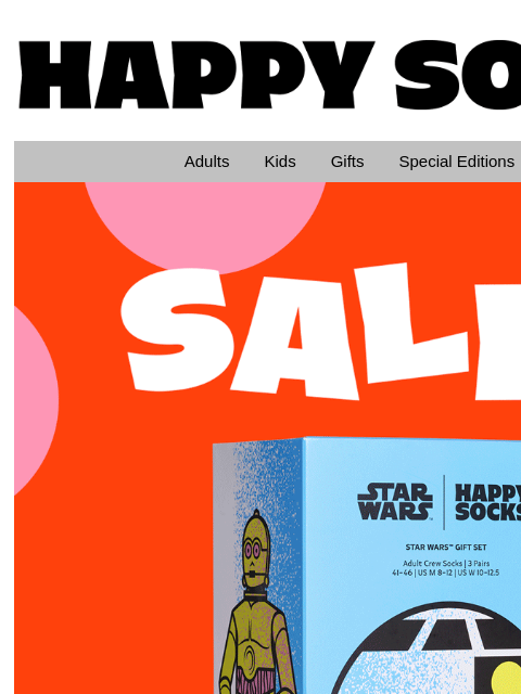 happysocks newsletter: Special Editions, Up to 60% OFF*!