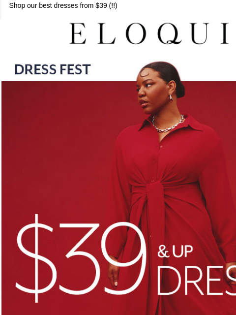 eloquii newsletter: DRESS FEST IS HERE ❣️