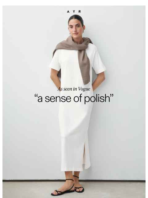 ayr newsletter: dress like a Vogue editor
