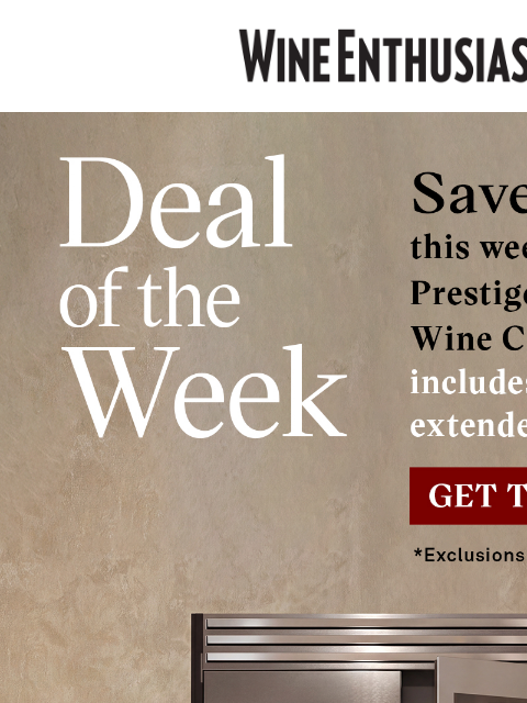 wineenthusiast newsletter: The Cellar Event | Week 2: Prestige Wine Cellars