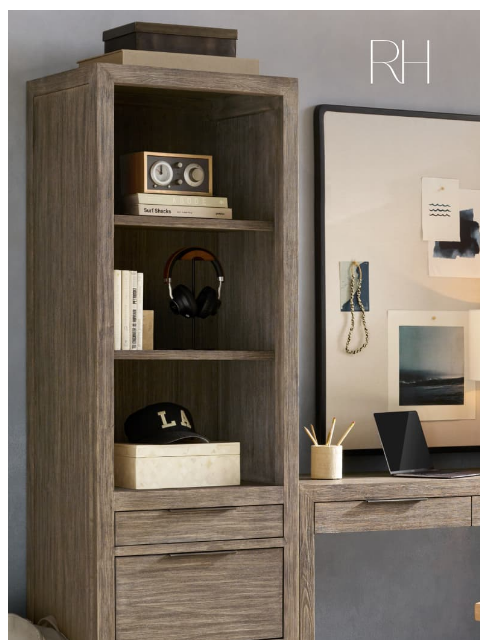 rh newsletter: For a Limited Time. Save Up to 60% on Desks, Bookc...