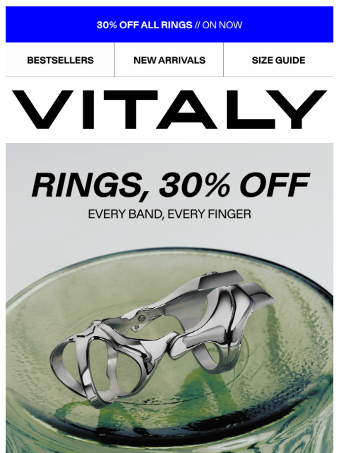 vitalydesign newsletter: LIVE: SUMMER RING SALE