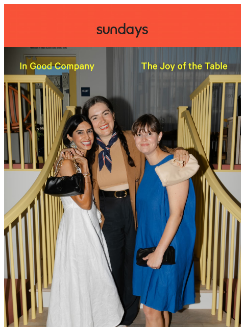sundays-company newsletter: In Good Company: The Joy of the Table