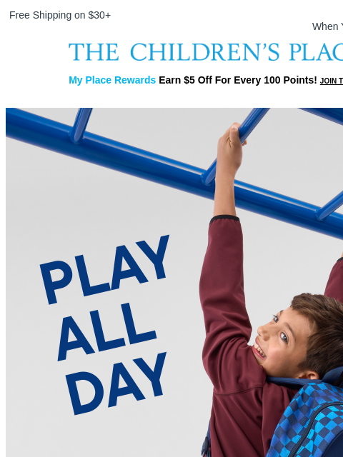 childrensplace newsletter: NEW Active Fits for All-Day Play 🛝