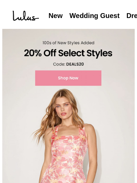 lulus newsletter: 20% Off Lulus Deals + New Lower Prices 🛍️