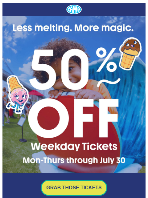 camp newsletter: 50% OFF = Your Best Summer Plan
