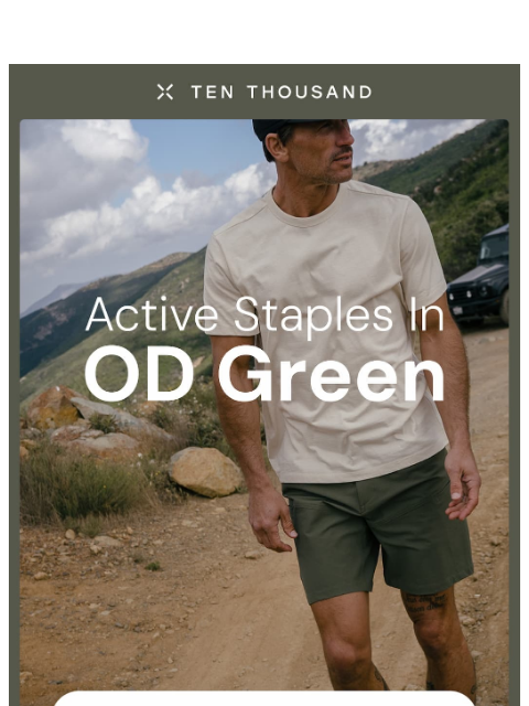 tenthousand newsletter: Just Restocked: Active Staples in OD Green