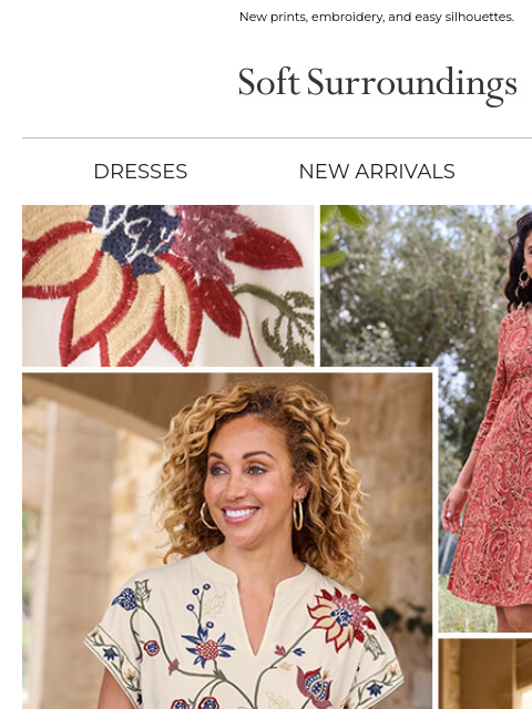 softsurroundings newsletter: Casual Gets Expressive