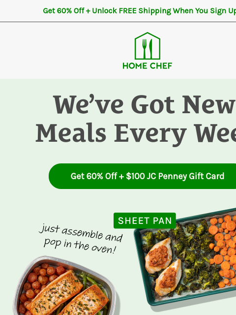 homechef newsletter: Tired of eating the same thing? We have new meals ...