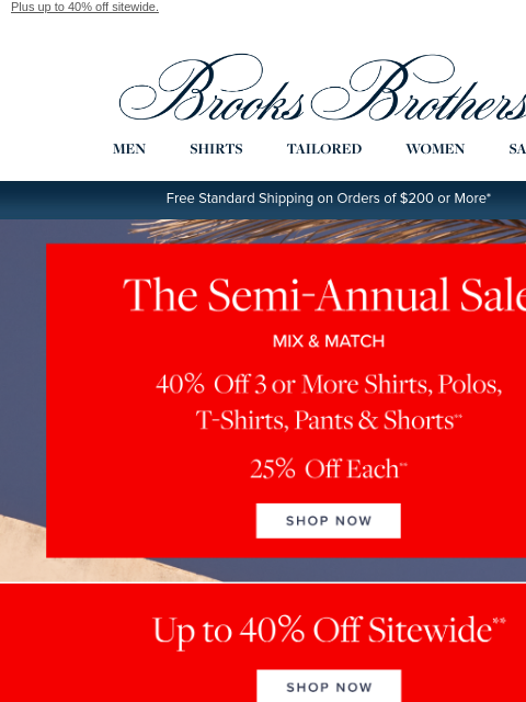 brooksbrothers newsletter: Ends tomorrow: Up to 40% off summer staples