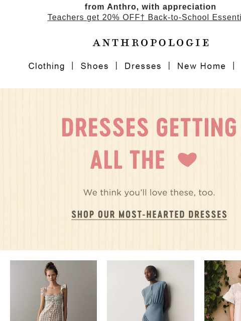 anthropologie newsletter: The MOST saved dresses