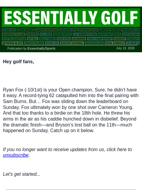 newsbreakexpress newsletter: Ryan Fox Keeps Promise to Daughter