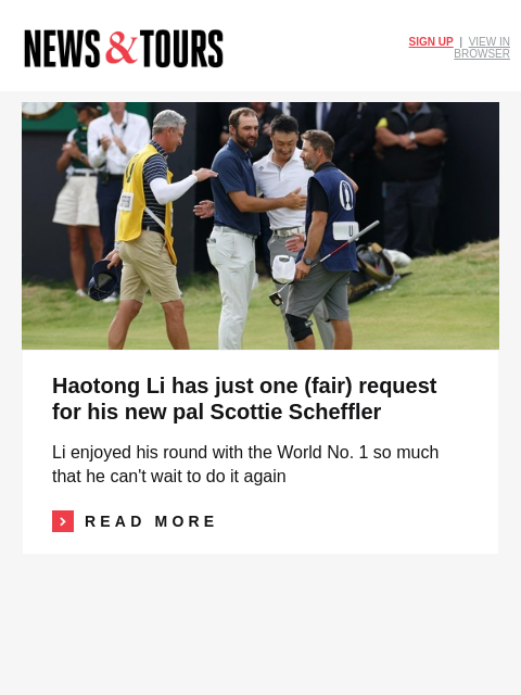 golfdigest newsletter: Can't appreciate Scottie Scheffler? That's your pr...