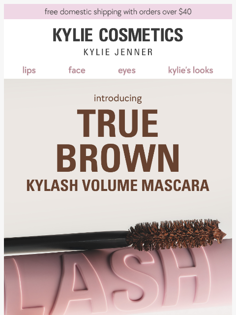 kyliecosmetics newsletter: COMING SOON! kylash true brown 🤎
