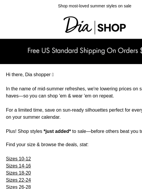 dia newsletter: Up to 50% off RN 💘